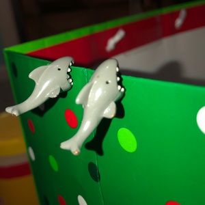 Shark earrings